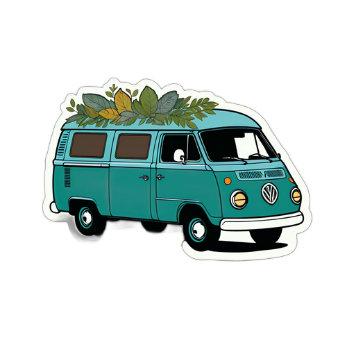 Van Veen márka sticker, természetes motívumokkal