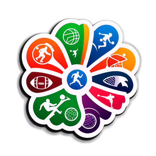 Nhãn dán đại diện cho sự hợp tác trong thể thao