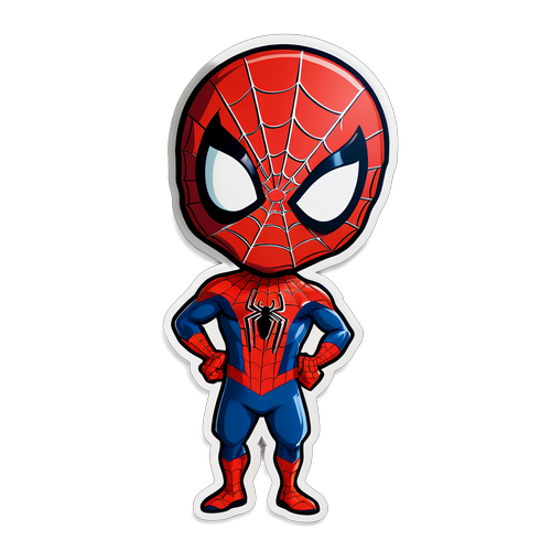 Sticker cu Nicușor Spiderman