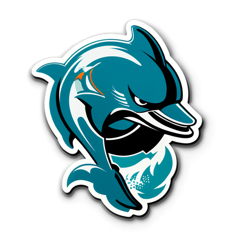 Tropical Clash: Raiders vs Dolphins Spirit Sticker