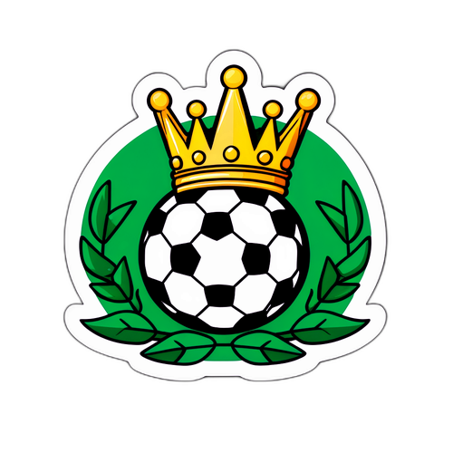 Foci labda babérlevelekkel és koronával