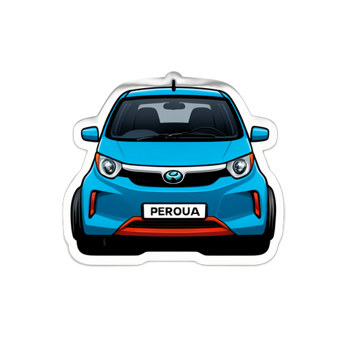 Karikatur Kereta Perodua EV