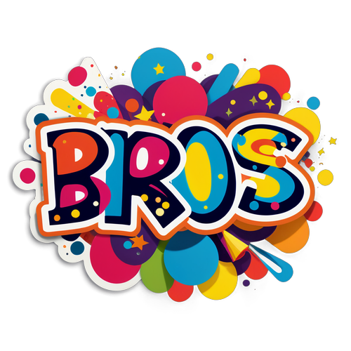 BROS: Den Festlige Retro Sticker, Du Ikke Må Gå Glip Af!