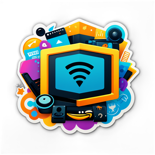 Adesivo Moderno com o Logotipo da Amazon Prime Video