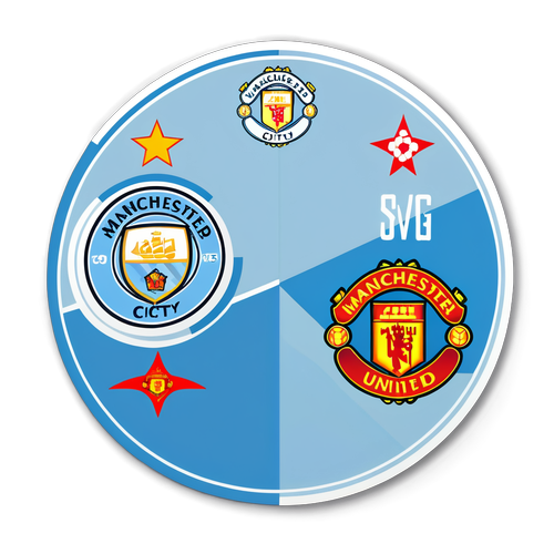 Sticker ng Rivalidad ng Man City at Man United