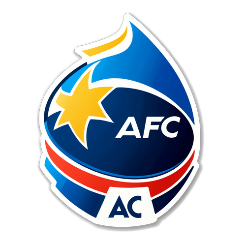 สติ๊กเกอร์เกี่ยวกับ AFC เพื่อสร้างความสนใจในกีฬาการแข่งขัน