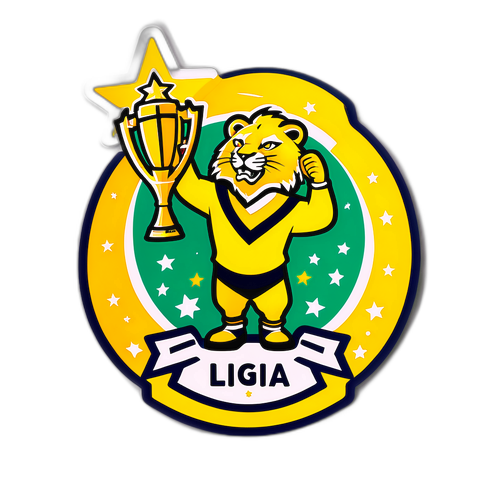Liiga-voittajajoukkueen logo ja trophee