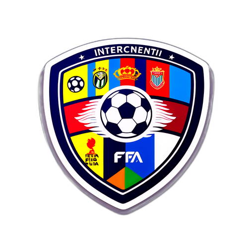 Stiker Gaya Menggambarkan Pertandingan Kelab Interkontinental FIFA