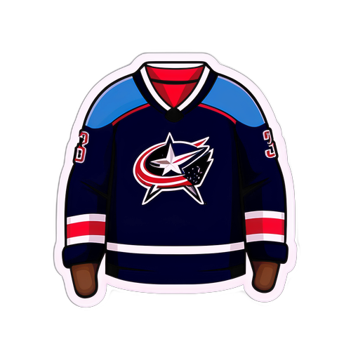 Columbus Blue Jackets Hockey Jacket Sticker