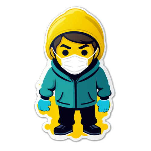 미세먼지 주의 스티커