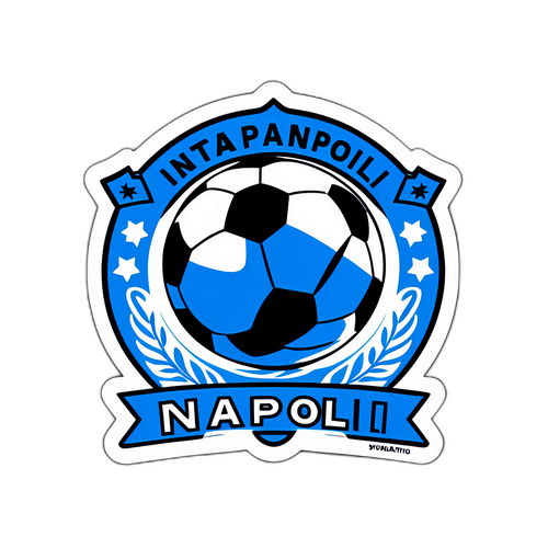 Glad fotbollssticker med Napolis emblem
