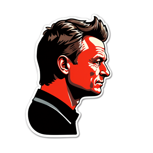 Minimalist klistremerke med Ole Gunnar Solskjær