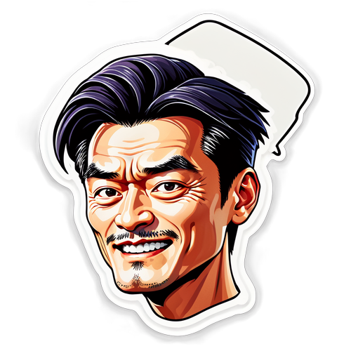 주진우의 캐리커쳐를 특징으로 하는 유니크 스티커