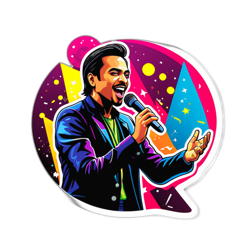 Stiker Ceria Ahmad Dhani di Panggung