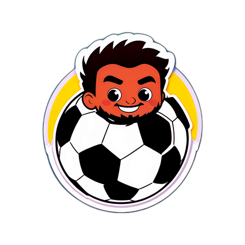 สติ๊กเกอร์ฟุตบอลการ์ตูนเดินทางทั่วโลก