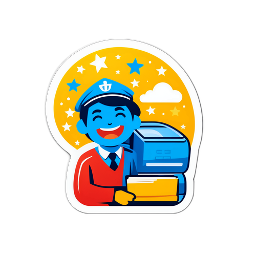 สติ๊กเกอร์แสดงความสุขในงานบริการสาธารณะ