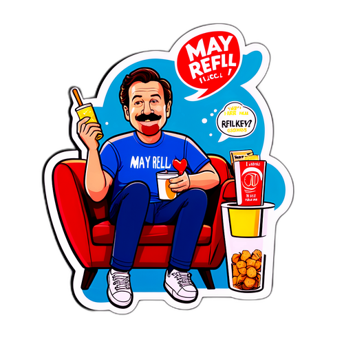 Humorvoller Sticker von Ted Lasso