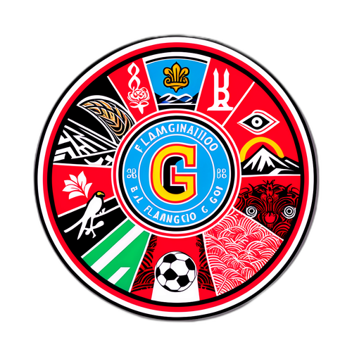 Bragantino and Flamengo Logos Collage Sticker