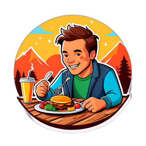 Fargerik Petter Uteligger Sticker