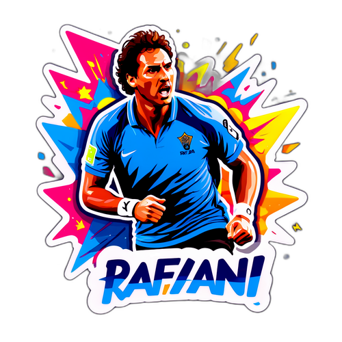 Наклейка с Рафа Гарасией на фоне его ярких побед