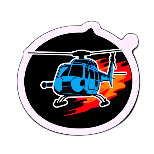 Helikopter w dramatycznym stylu minimalistycznym