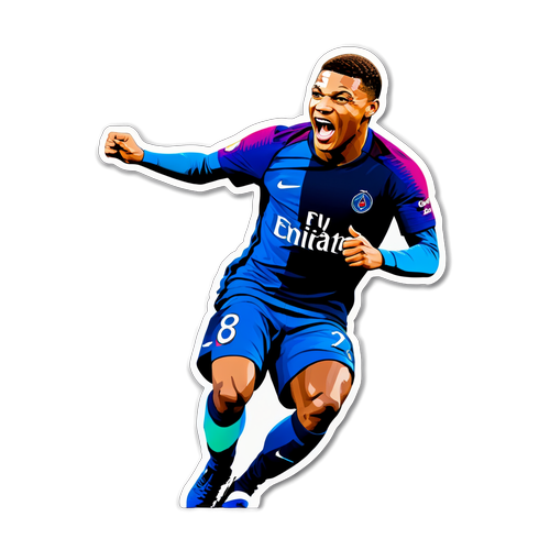 Kylian Mbappé en Action : Le Sticker Coloré Qui Va Réveiller Votre Passion pour le Football !