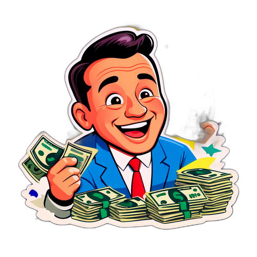 Speelse Illustratie met Geld en Sterren