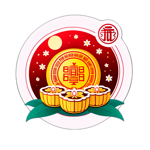 Sticker Bánh Trung Thu Chúc Tốt Lành