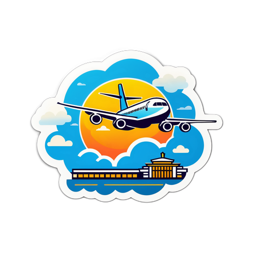 Stylized Airplane at Newark Airport