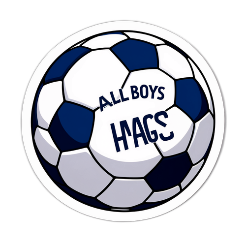 Stickers de bal de fútbol clásico 'All Boys'