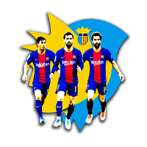 Sticker voor het iconische duel Barcelona – Las Palmas