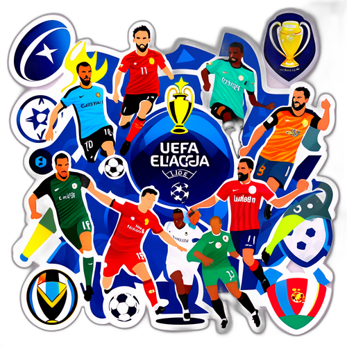 UEFA Şampiyonlar Ligi Eğlenceli Sticker Tasarımı