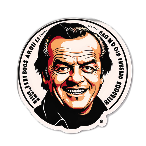 Jack Nicholson Klassisk Klistermärke
