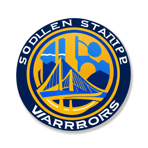 Isang estilohiyang icon ng logo ng Golden State Warriors sa layout ng iskedyul ng laro