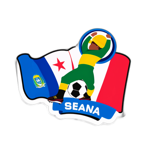 Stiker Pertandingan Sepak Bola El Salvador vs Suriname