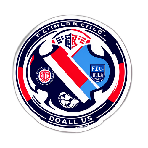 Colorful Soccer Ball Design Featuring FC Dallas and Sporting KC Logos