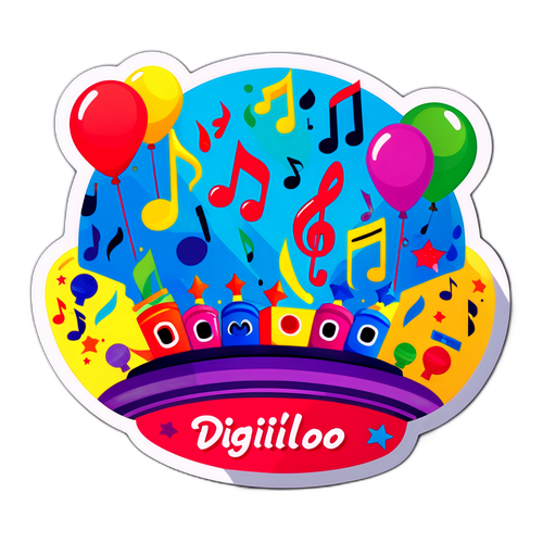 Festlig klistermärke för Diggiloo 2026