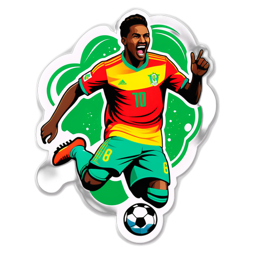 Σημαία Δημιουργίας Αυτοκόλλητου με Ποδοσφαιριστή