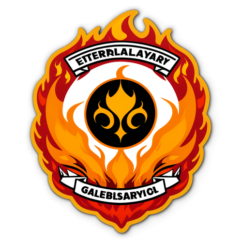 Galatasaray Emblem med Flammer