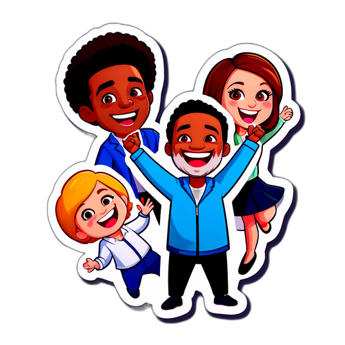 สติกเกอร์ตัวละครจากช่อง 7 ในท่าทางตลก