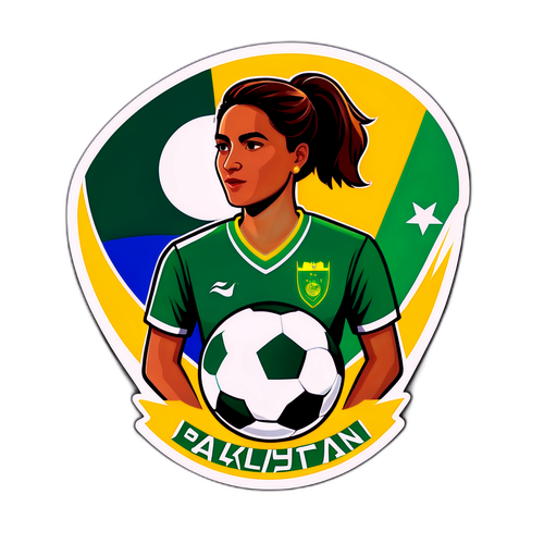 Stiker Wanita Bola Sepak Pakistan dan Afrika Selatan