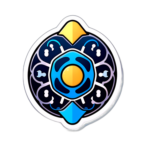 리플과 블록체인 기술을 주제로 한 독특한 스티커