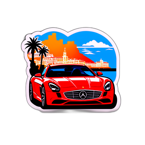 Monaco Lüks Arabaları Sticker'ı