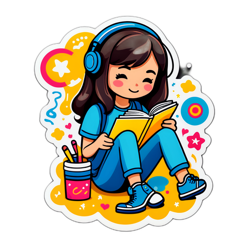 趣味を楽しむノンのイラスト