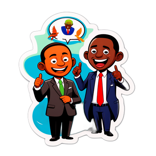 Sticker ya Wahusika wa Katuni wakirejesha kufukuzwa kwa gavana wa Kericho