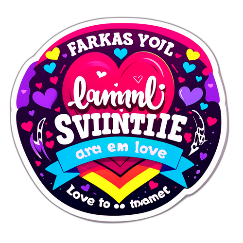 Motiverende Kærligheds- og Venskabssticker
