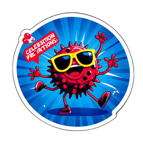 Autocollant humoristique sur la résurgence de COVID