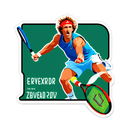 Der Ultimative Motivationsaufkleber für Alexander Zverev: „Vorwärts Zverev!“ – Ein Muss für jeden Tennisfan!