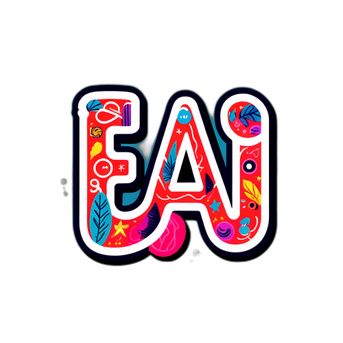 Minimalist na Sticker ng 'FA'