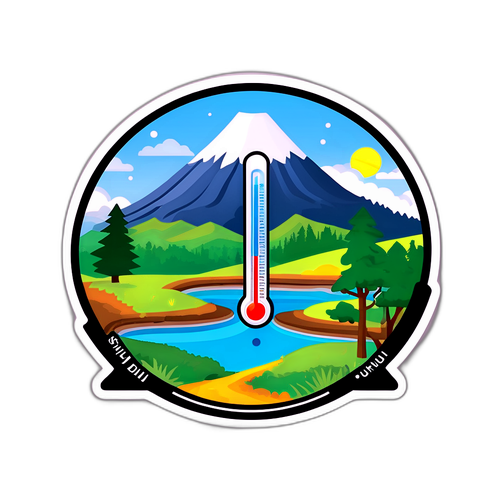 Stiker Pemandangan Dieng Plateau